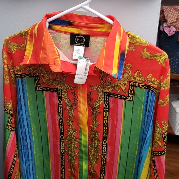 SIMONS, M2 colorful & visually striking blouse - Versace Vibes - Picture 3 of 9